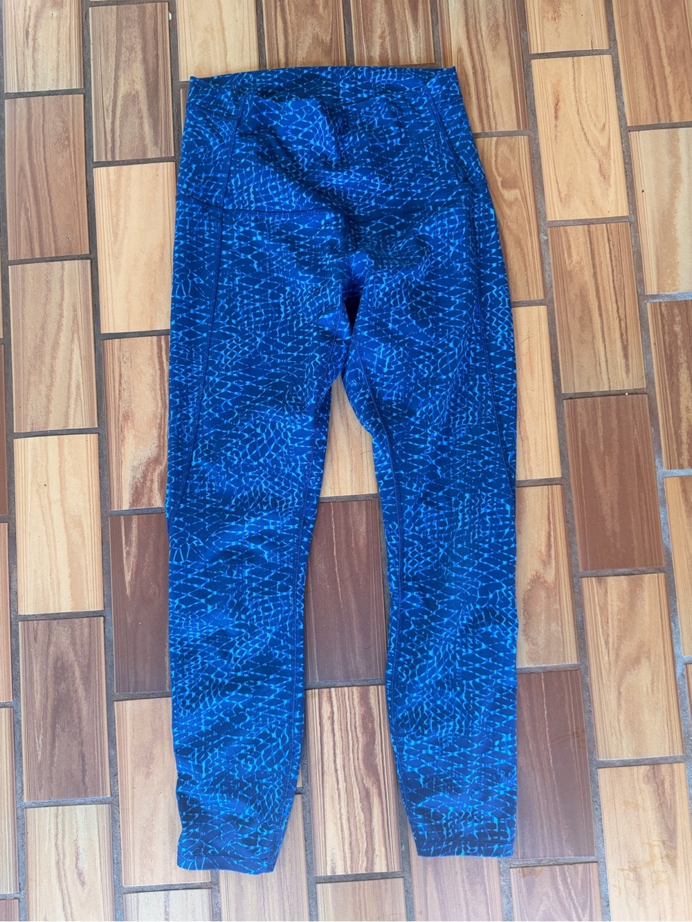 lululemon athletica Blue Patterned High-Rise Leggings